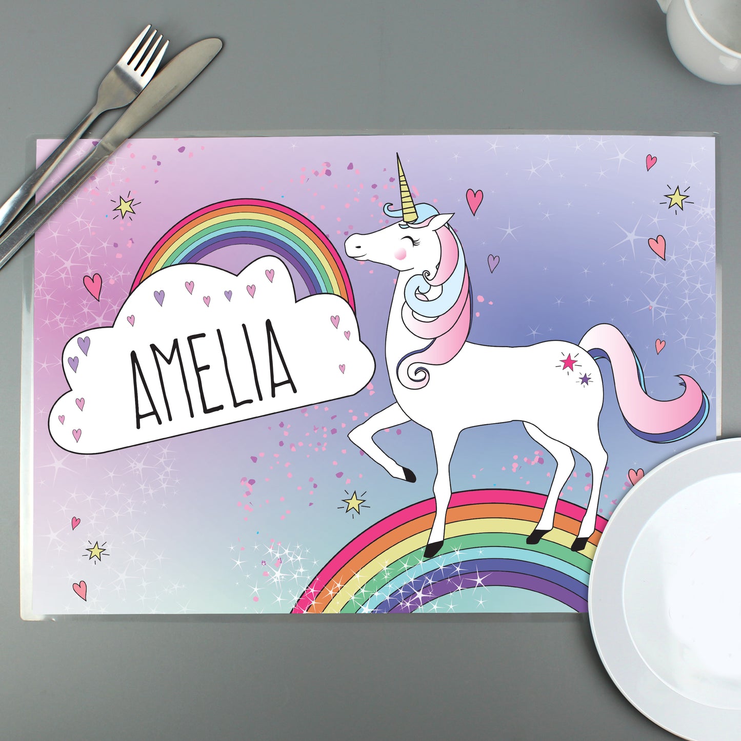 Personalised Unicorn Placemat - MK&JD Gifts