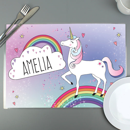 Personalised Unicorn Placemat - MK&JD Gifts