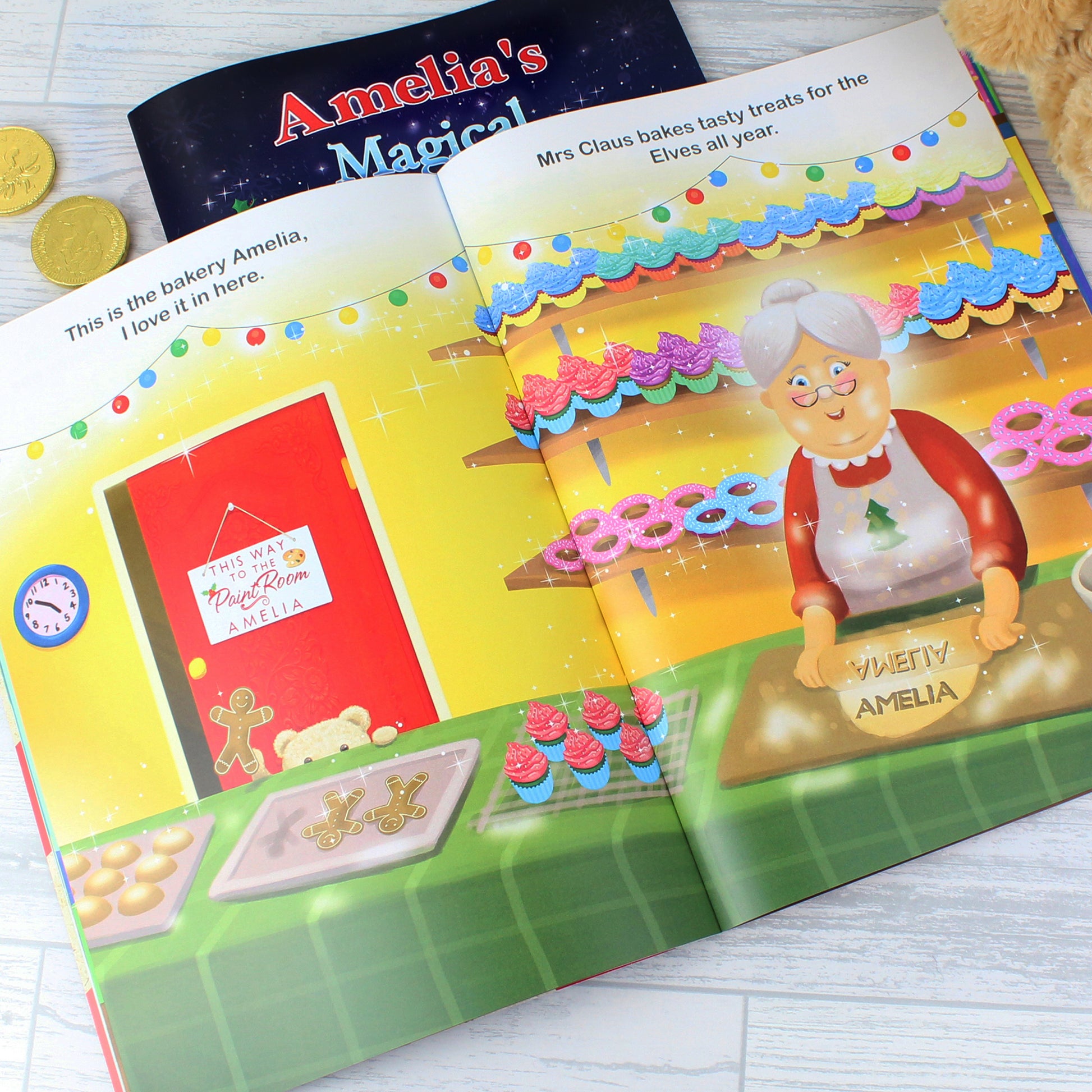 Personalised Magical Christmas Adventure Story Book and Personalised Teddy Bear - MK&JD Gifts