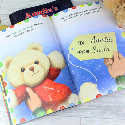 Personalised Magical Christmas Adventure Story Book and Personalised Teddy Bear - MK&JD Gifts