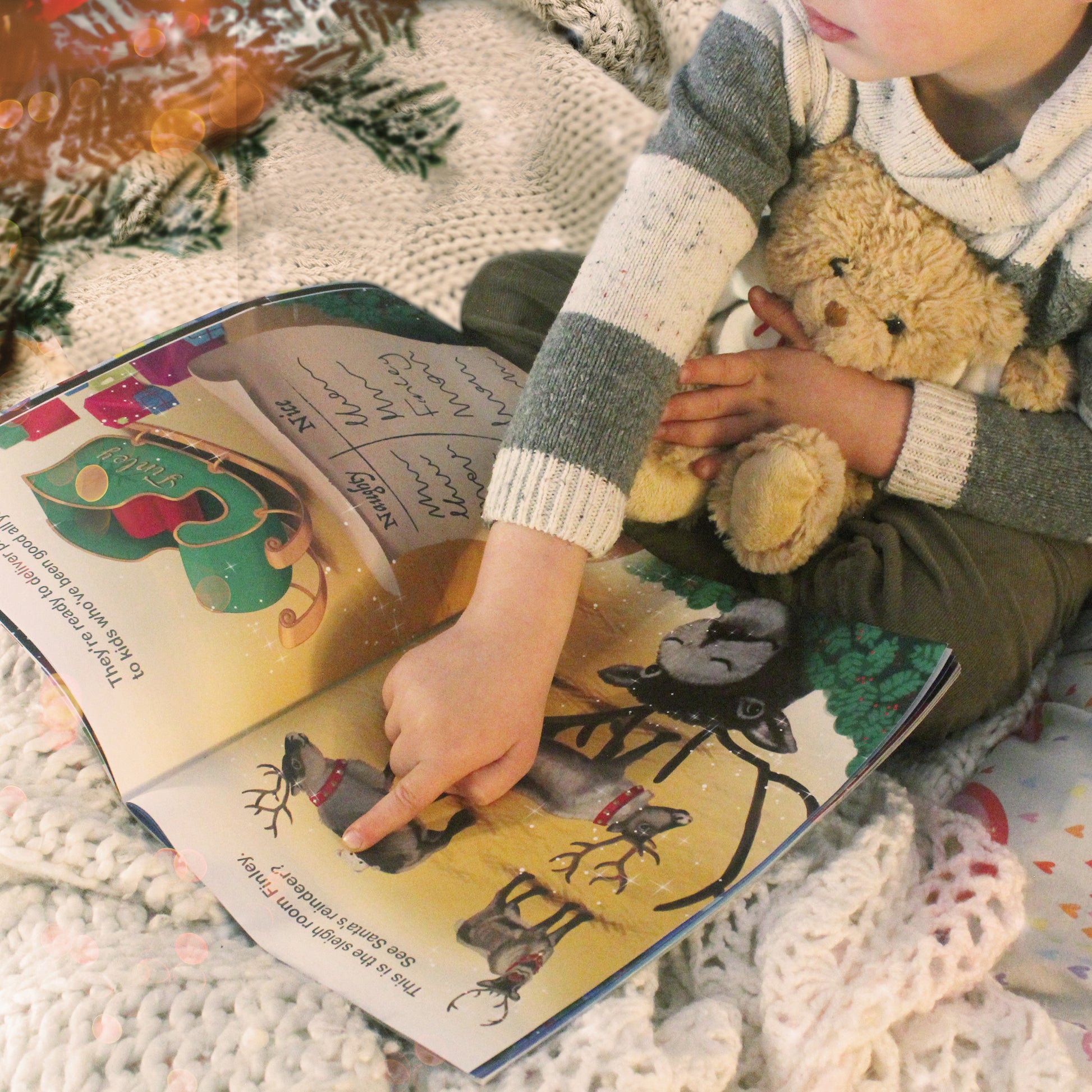 Personalised Magical Christmas Adventure Story Book and Personalised Teddy Bear - MK&JD Gifts
