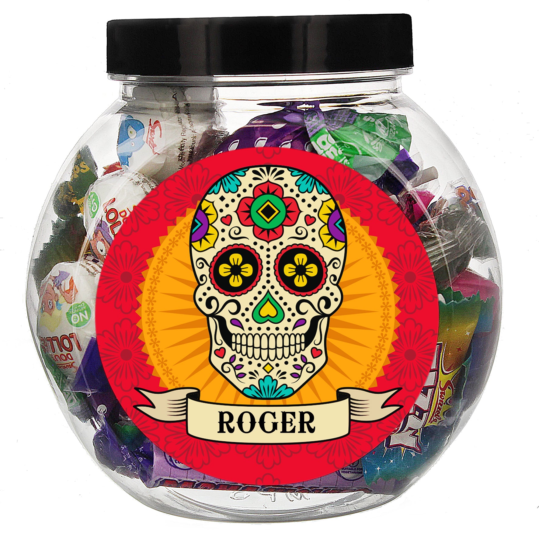 Personalised Sugar Skull Sweet Jar - MK&JD Gifts