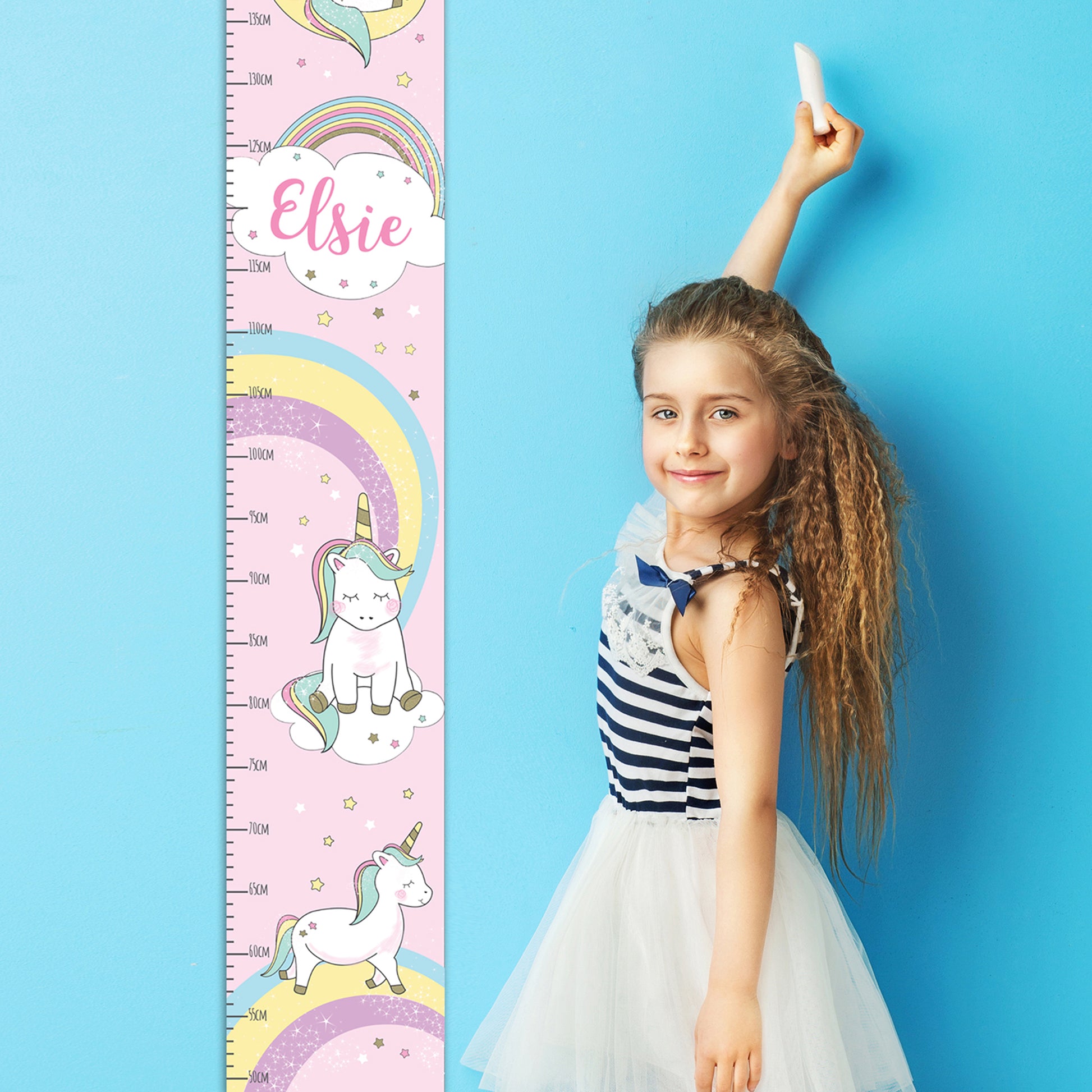 Personalised Baby Unicorn Height Chart - MK&JD Gifts