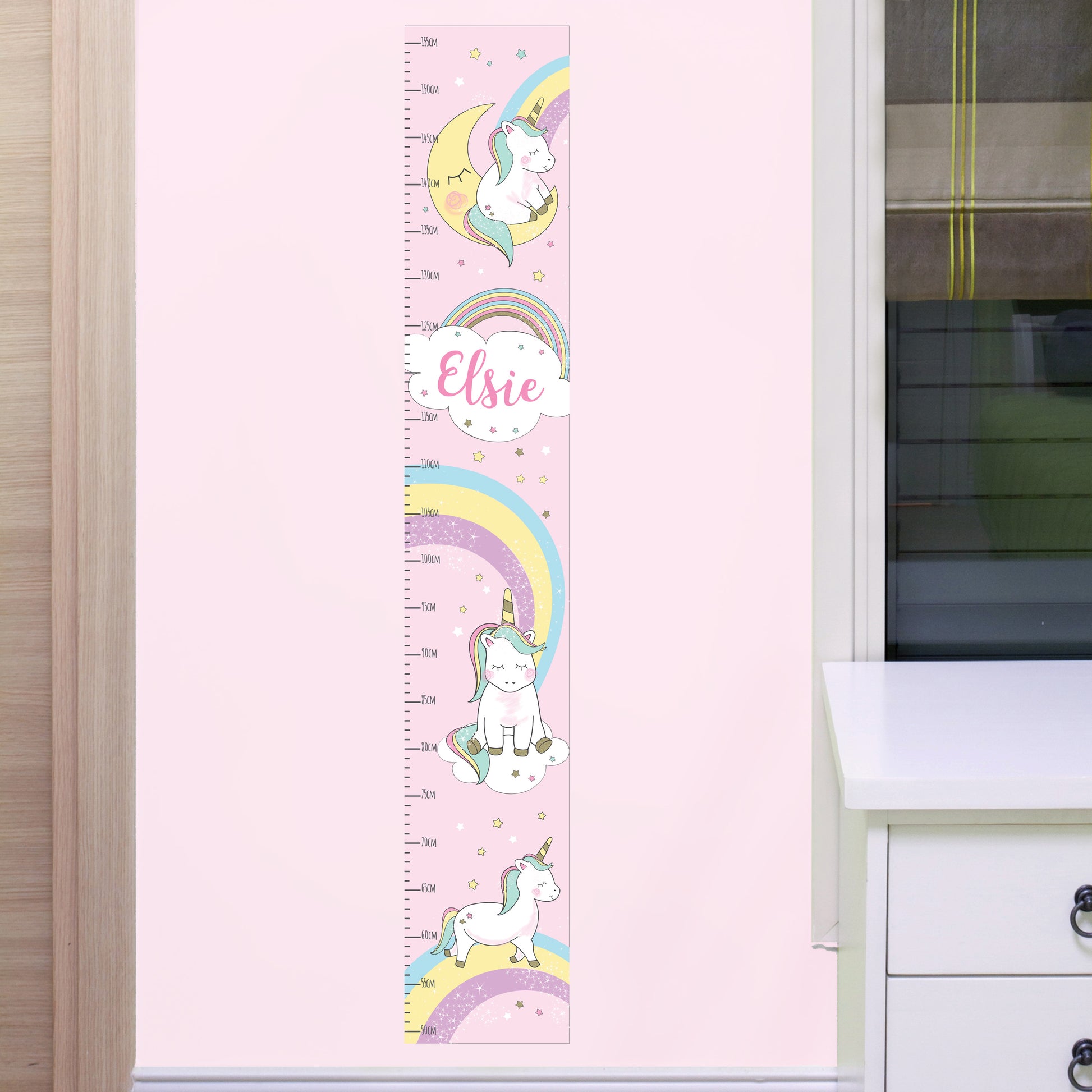 Personalised Baby Unicorn Height Chart - MK&JD Gifts