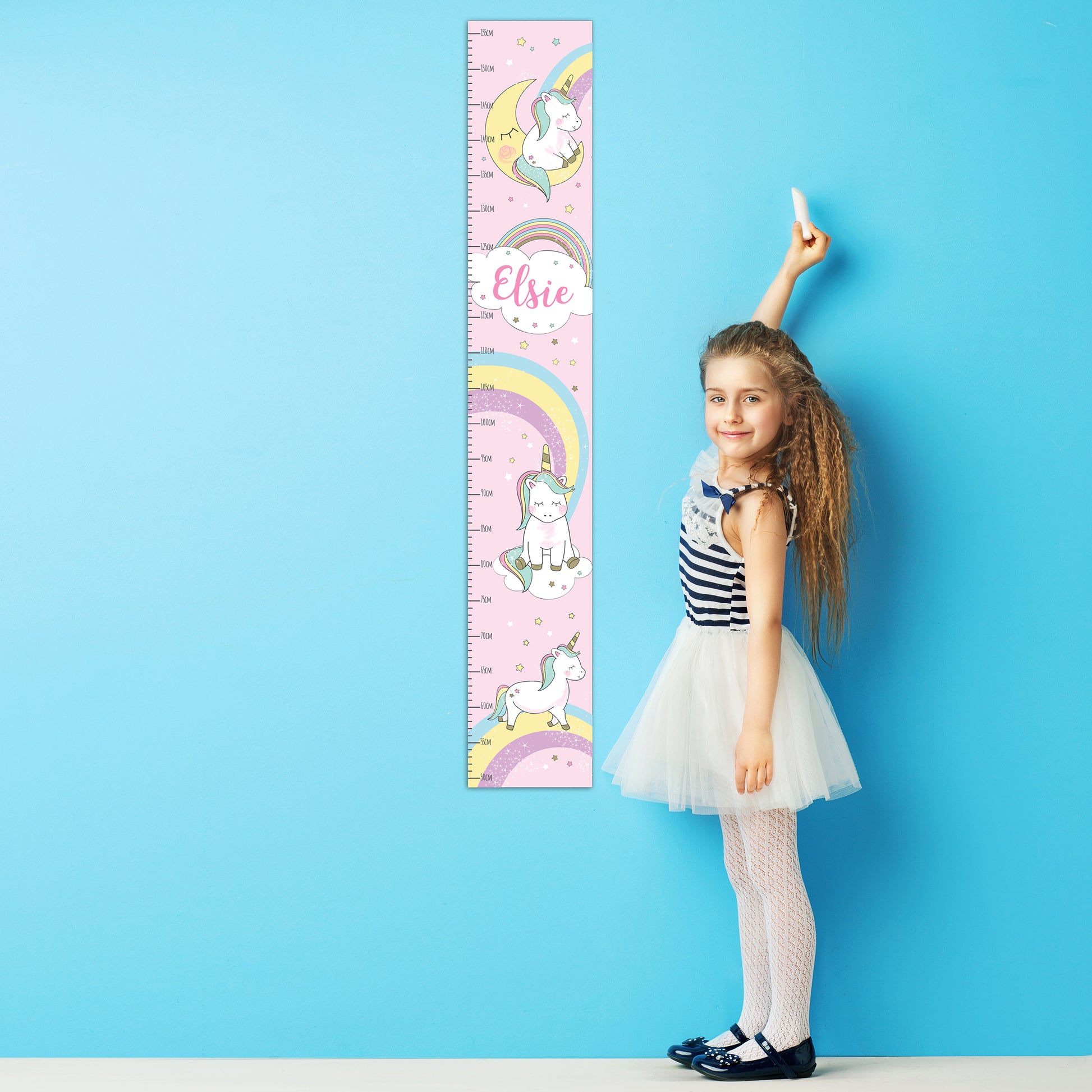 Personalised Baby Unicorn Height Chart - MK&JD Gifts