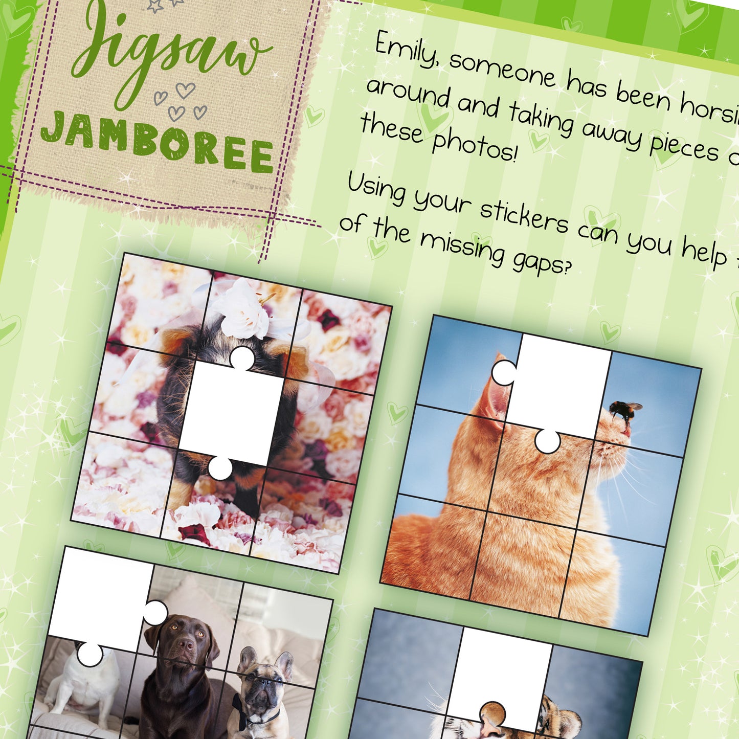 Personalised Rachael Hale Adorable Animals Activity Book With Stickers - MK&JD Gifts