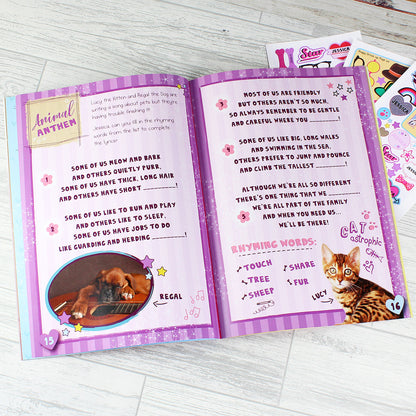 Personalised Rachael Hale Adorable Animals Activity Book With Stickers - MK&JD Gifts