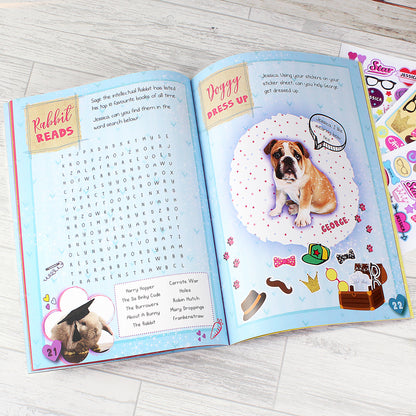 Personalised Rachael Hale Adorable Animals Activity Book With Stickers - MK&JD Gifts