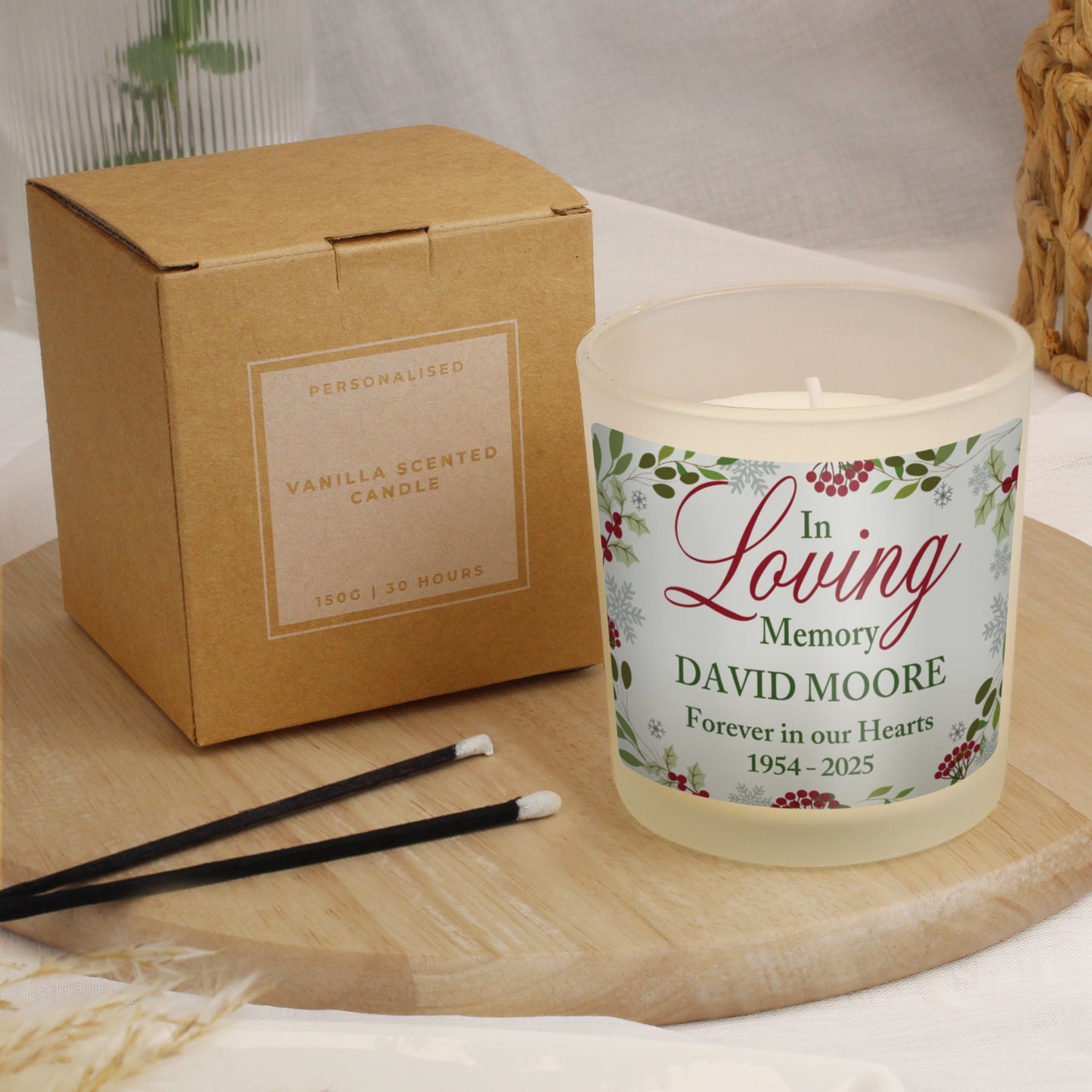 Personalised In Loving Memory Scented Jar Candle - MK&JD Gifts