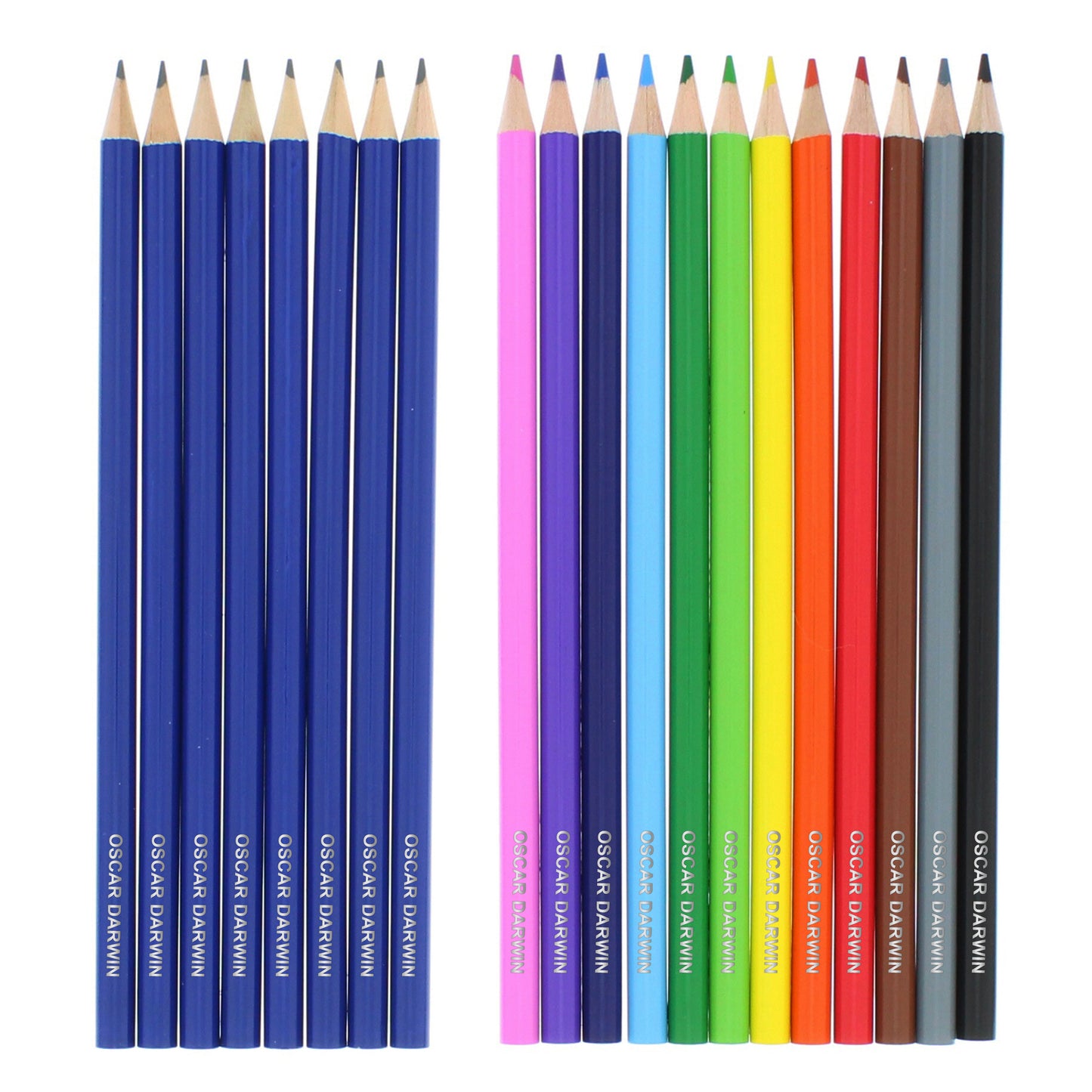 Personalised Pack of 20 HB Pencils & Colouring Pencils - MK&JD Gifts