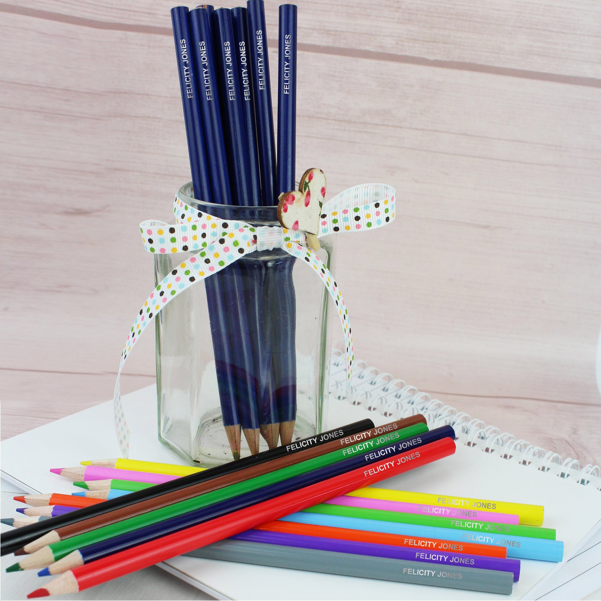 Personalised Pack of 20 HB Pencils & Colouring Pencils - MK&JD Gifts