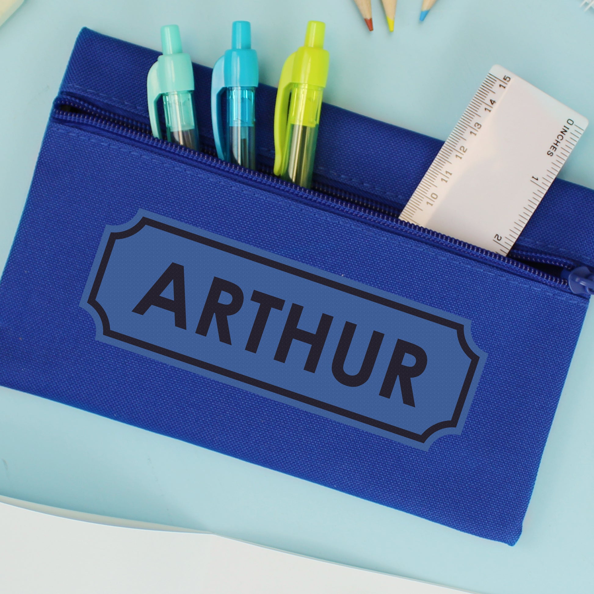 Personalised Blue Pencil Case - MK&JD Gifts