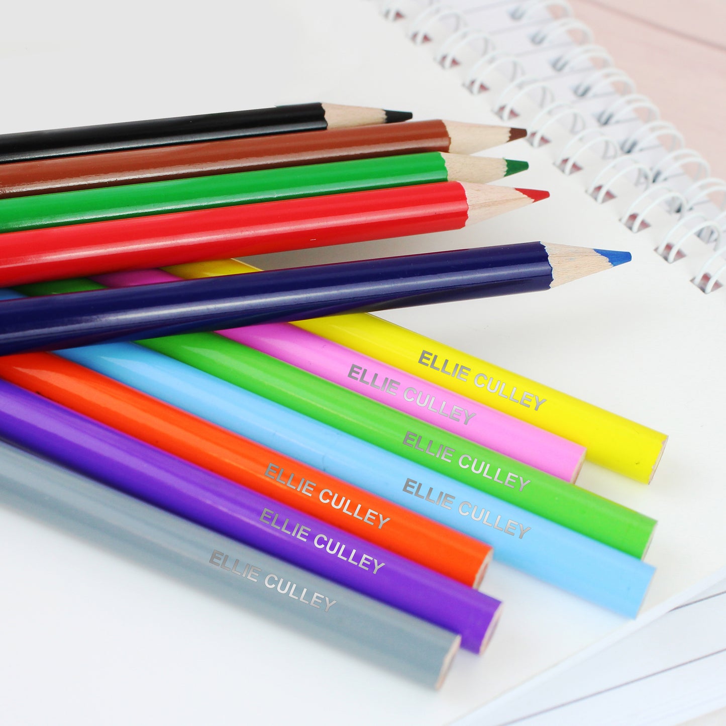 Personalised Pack of 12 Colouring Pencils - MK&JD Gifts