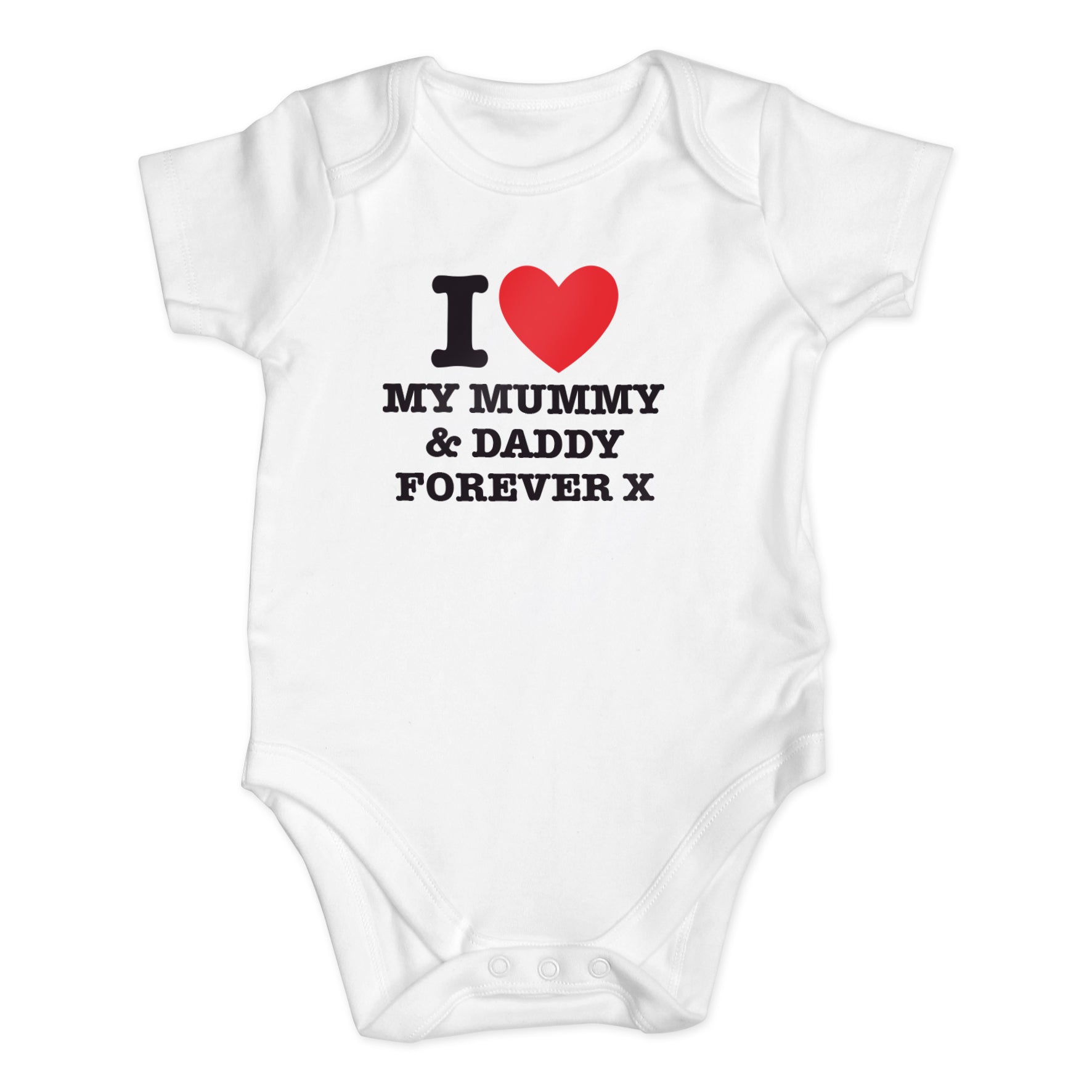 Personalised I HEART 0-3 Months Baby Vest - MK&JD Gifts