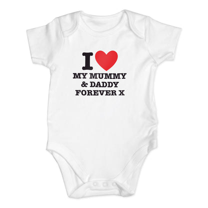 Personalised I HEART 0-3 Months Baby Vest - MK&JD Gifts