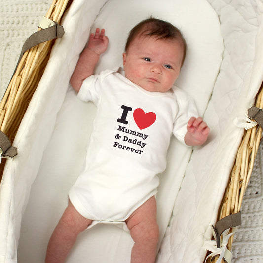 Personalised I HEART 0-3 Months Baby Vest - MK&JD Gifts