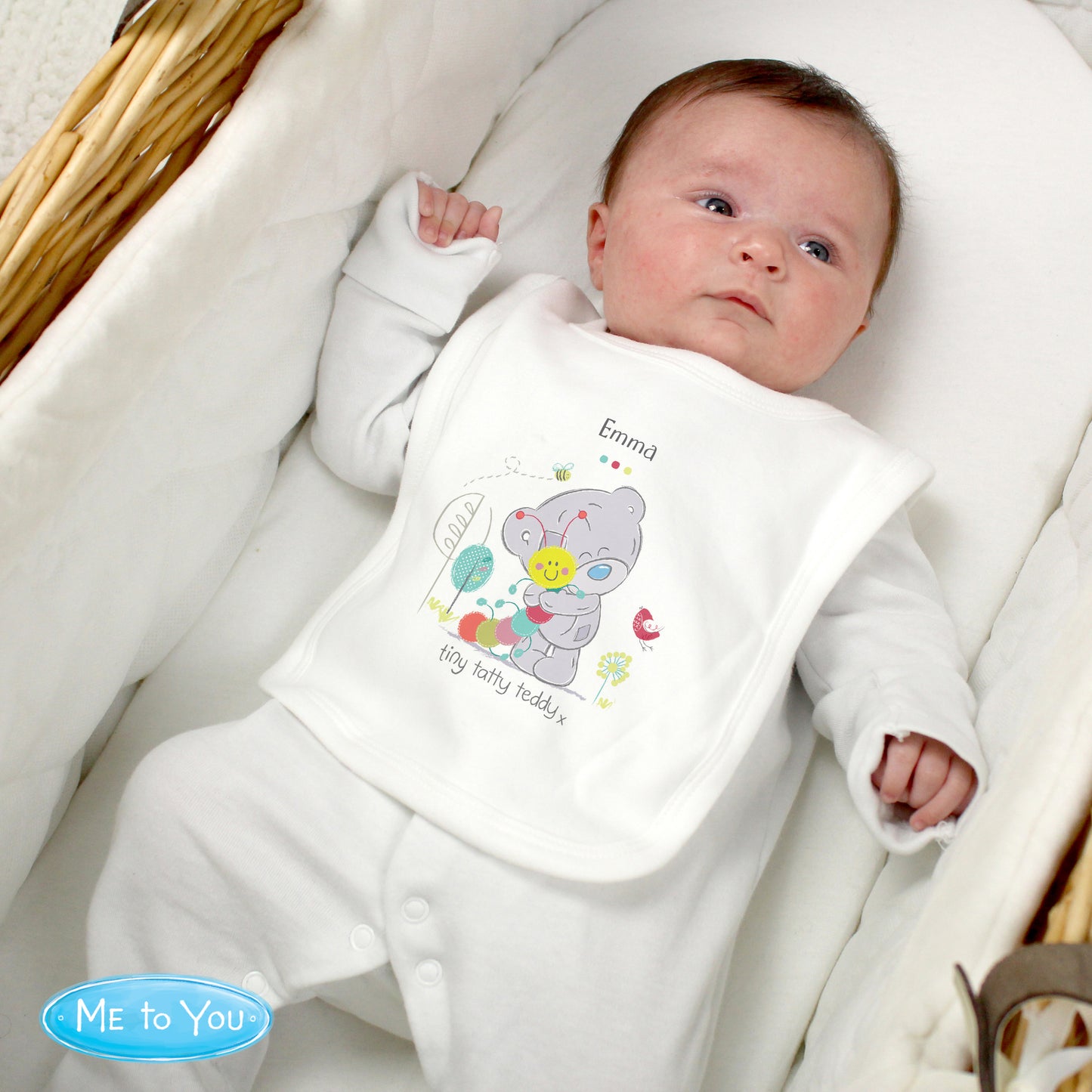 Personalised Tiny Tatty Teddy Cuddle Bug Bib - MK&JD Gifts