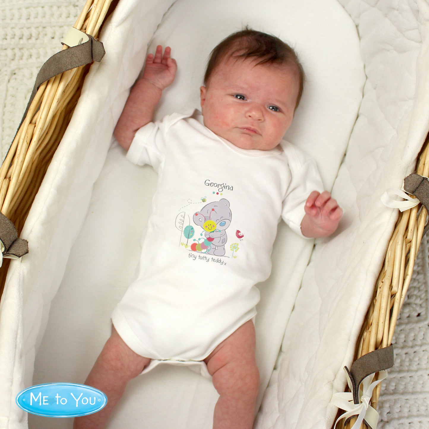 Personalised Tiny Tatty Teddy Cuddle Bug 0-3 Months Baby Vest - MK&JD Gifts