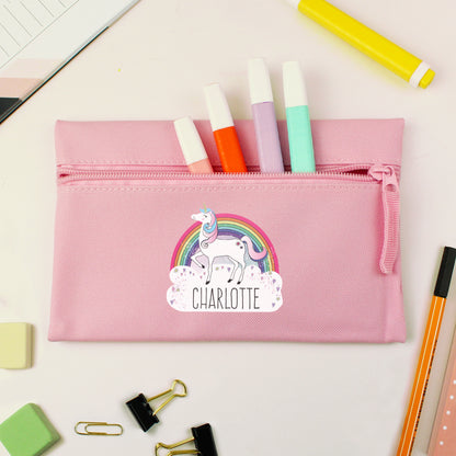 Personalised Unicorn Pink Pencil Case - MK&JD Gifts
