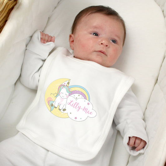 Personalised Baby Unicorn Bib - MK&JD Gifts