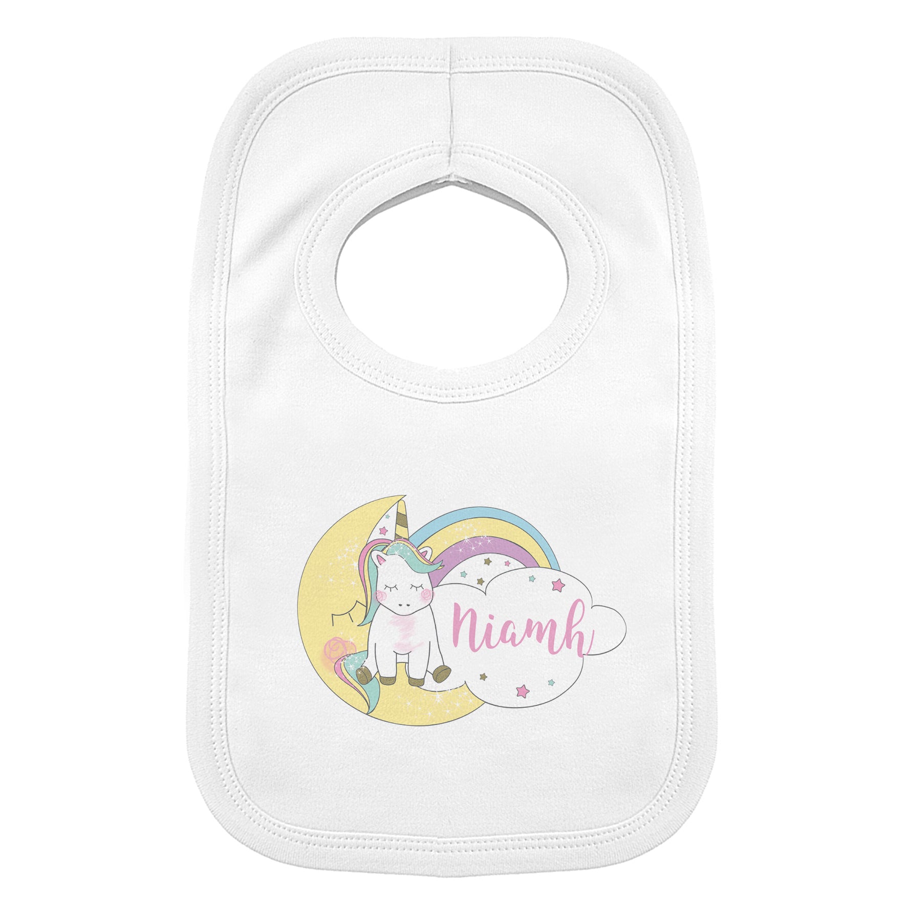 Personalised Baby Unicorn Bib - MK&JD Gifts