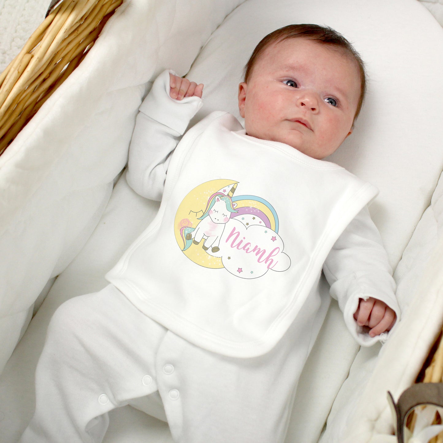 Personalised Baby Unicorn Bib - MK&JD Gifts