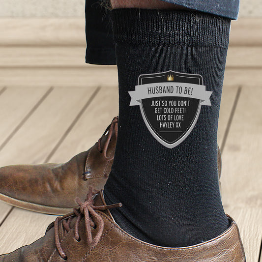 Personalised Classic Shield Men's Socks - MK&JD Gifts