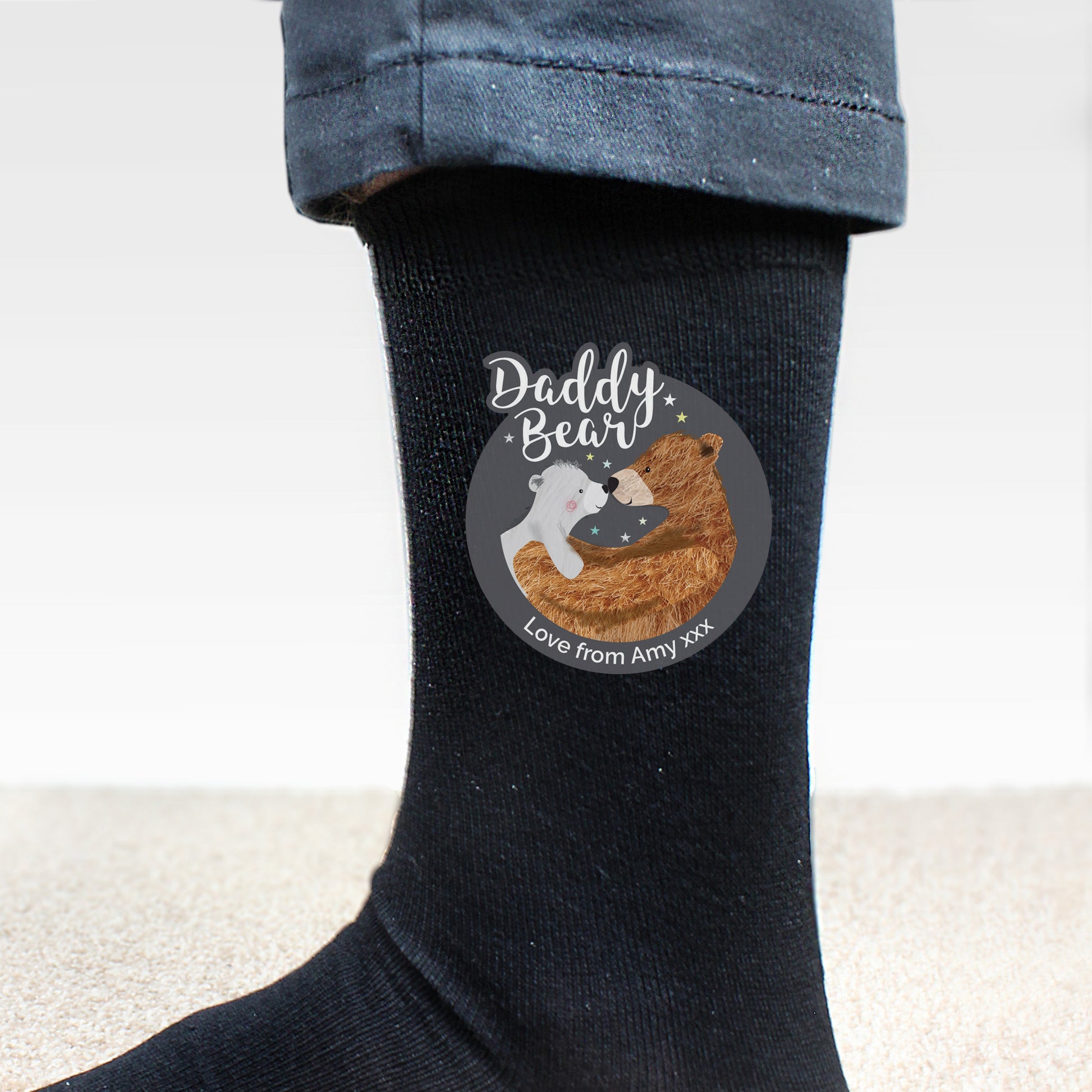 Personalised Daddy Bear Men's Socks - MK&JD Gifts