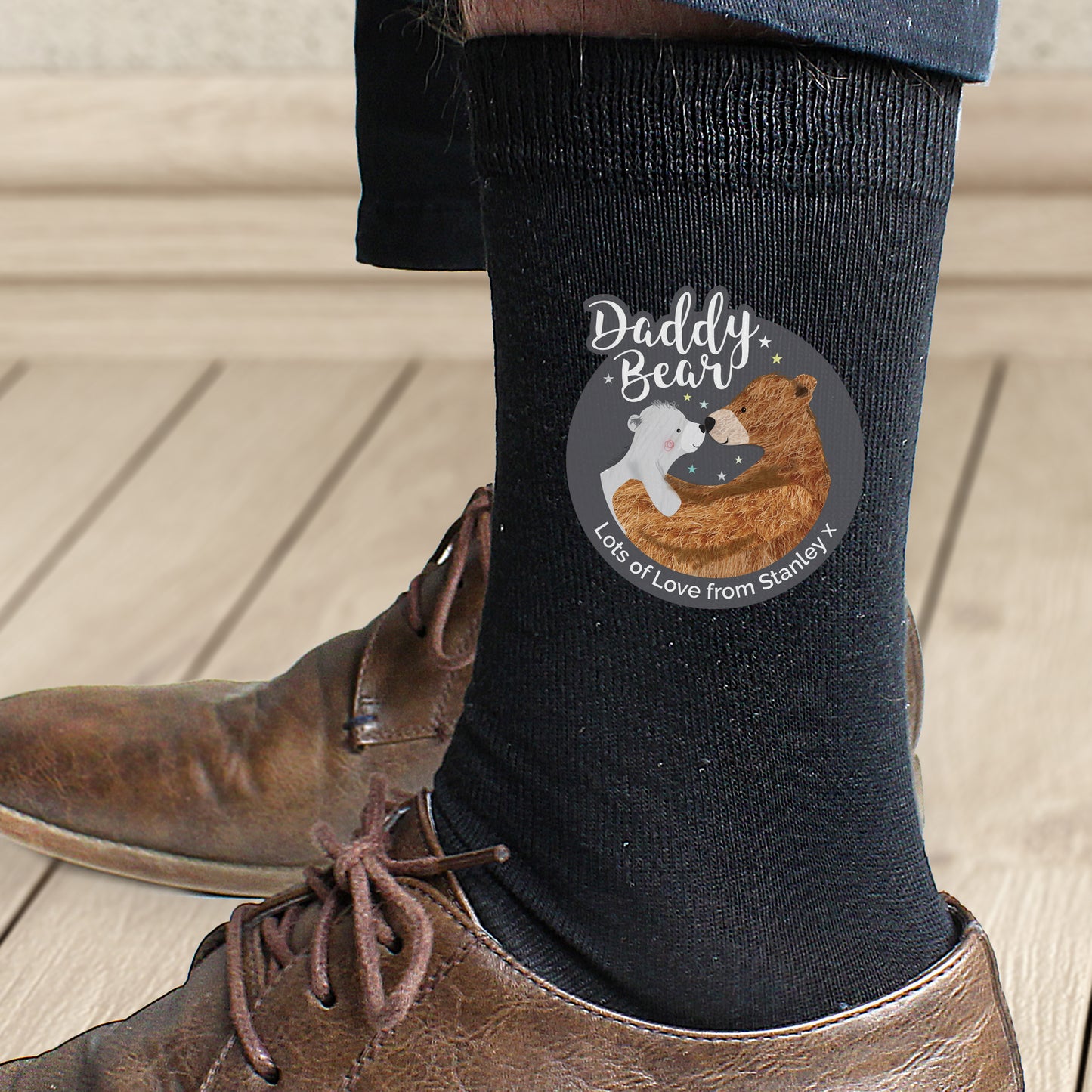 Personalised Daddy Bear Men's Socks - MK&JD Gifts