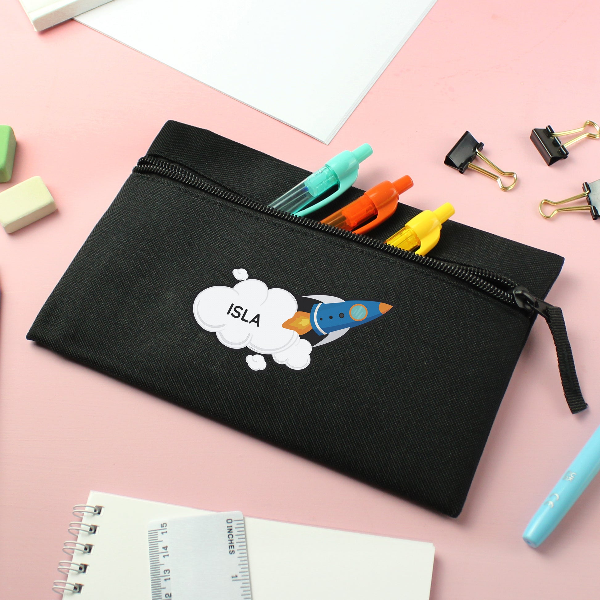 Personalised Space Rocket Pencil Case - MK&JD Gifts