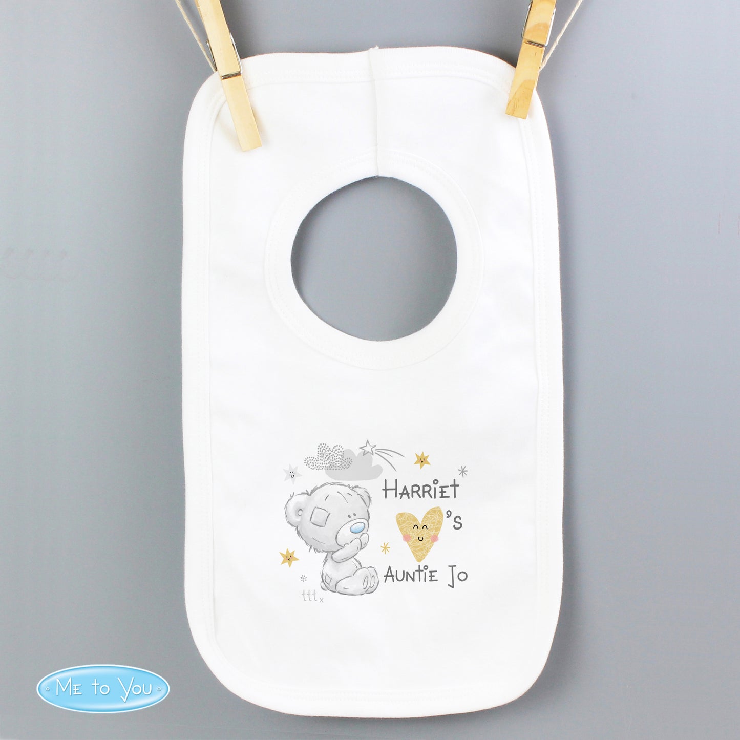 Personalised Tiny Tatty Teddy I Heart Baby Bib - MK&JD Gifts