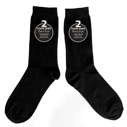 Personalised 2nd Anniversary Mens Socks - MK&JD Gifts