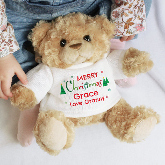 Personalised Merry Christmas Teddy Bear - MK&JD Gifts