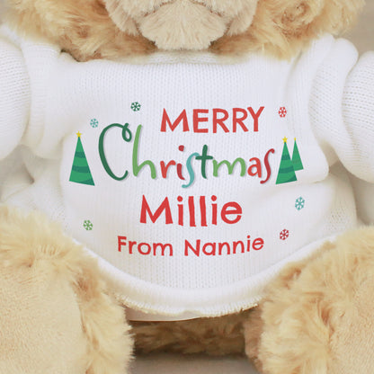 Personalised Merry Christmas Teddy Bear - MK&JD Gifts