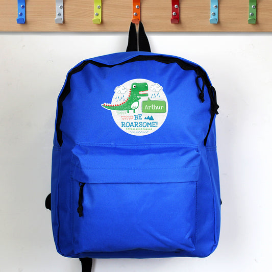 Personalised 'Be Roarsome' Dinosaur Backpack - MK&JD Gifts