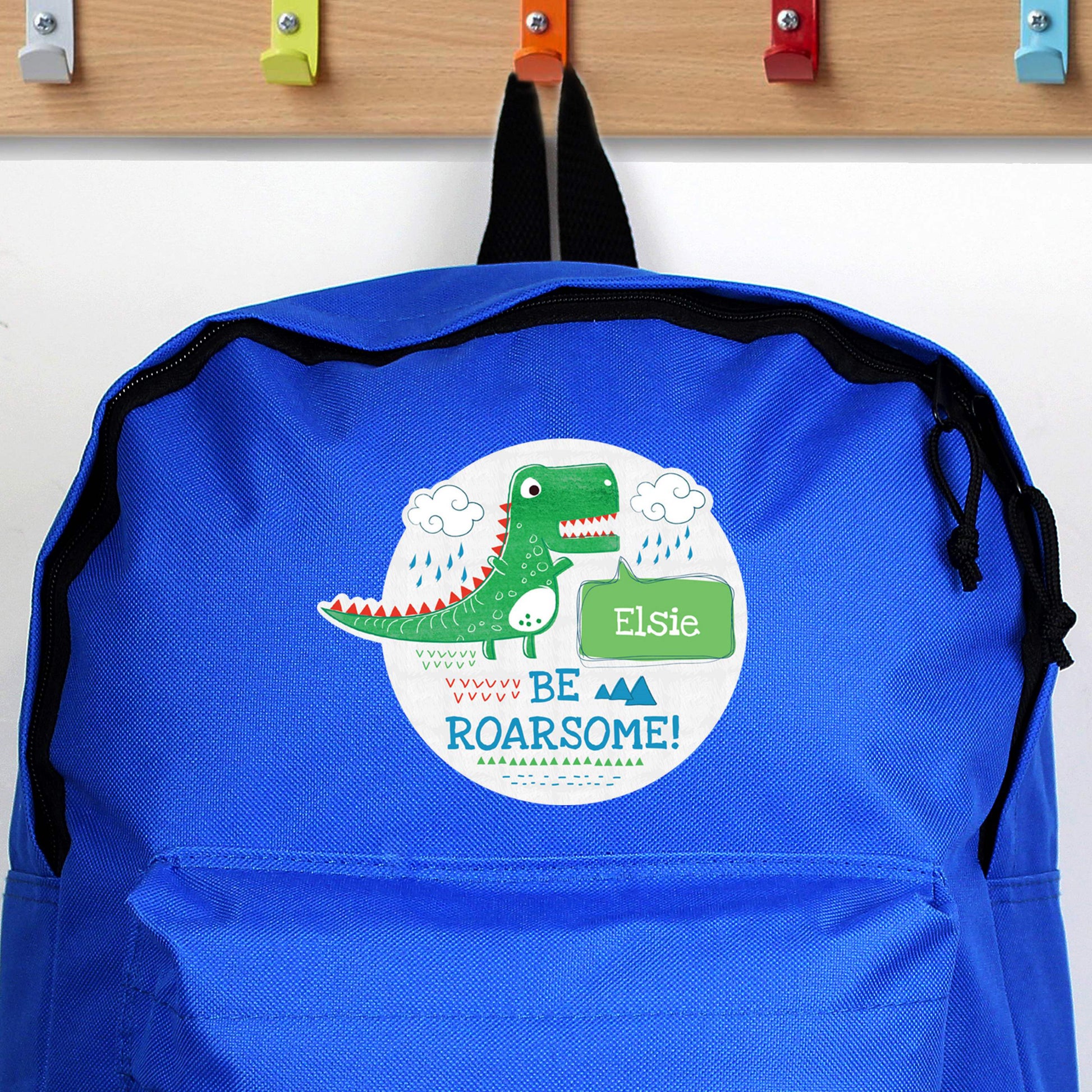 Personalised 'Be Roarsome' Dinosaur Backpack - MK&JD Gifts