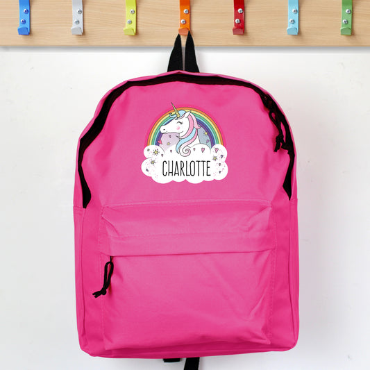 Personalised Unicorn Pink Backpack - MK&JD Gifts