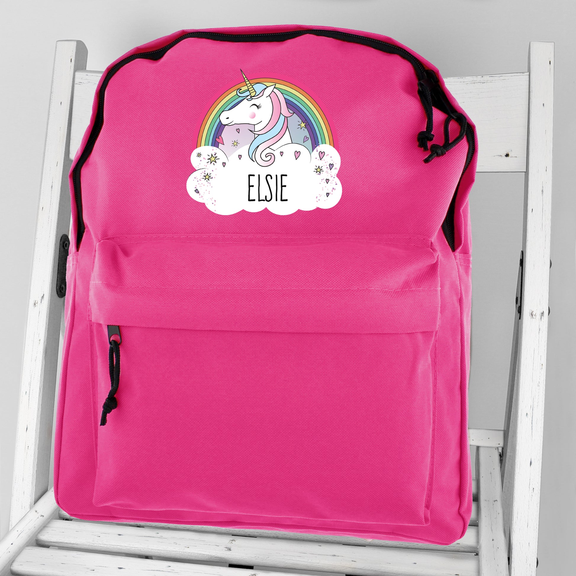 Personalised Unicorn Pink Backpack - MK&JD Gifts