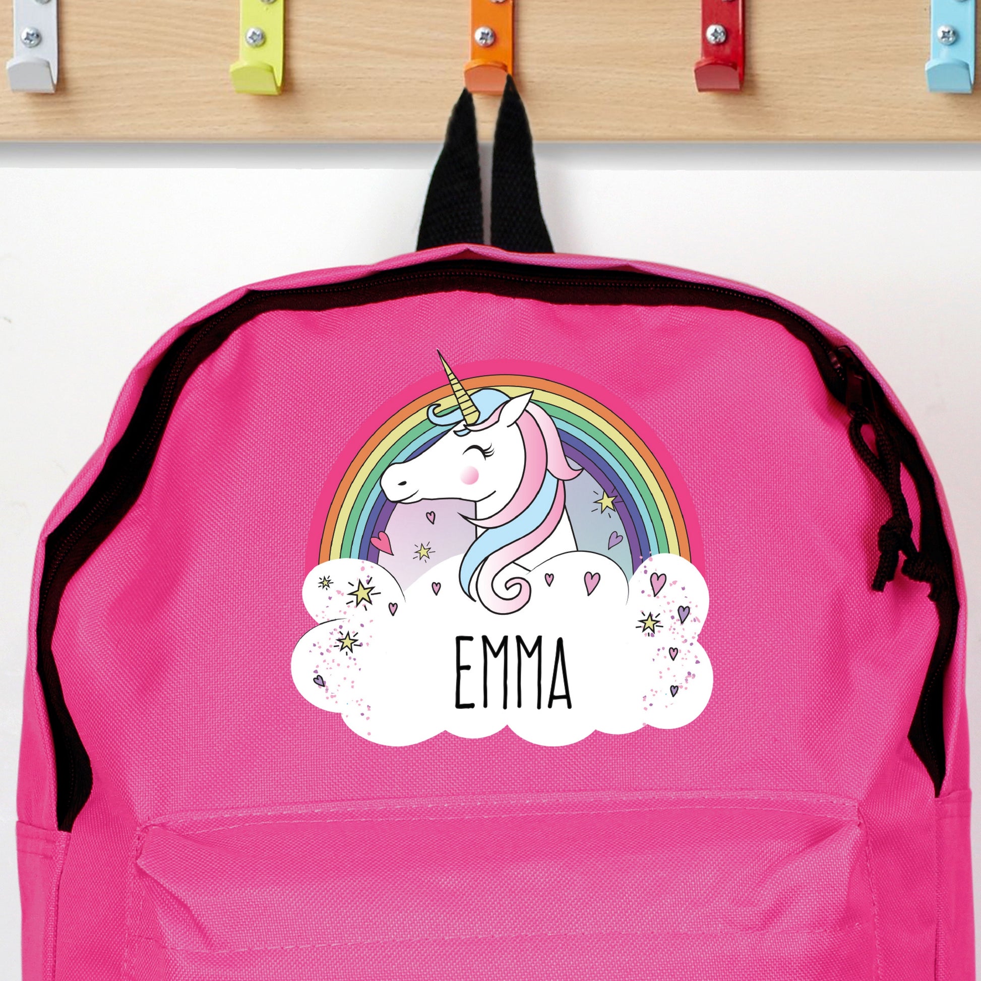 Personalised Unicorn Pink Backpack - MK&JD Gifts