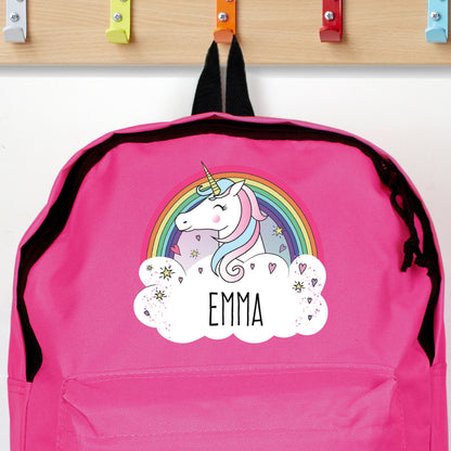 Personalised Unicorn Pink Backpack - MK&JD Gifts