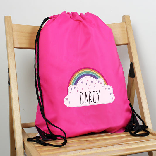 Personalised Rainbow Pink Kit Bag - MK&JD Gifts
