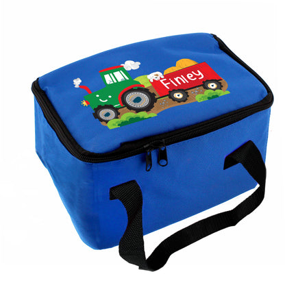 Personalised Tractor Blue Lunch Bag - MK&JD Gifts