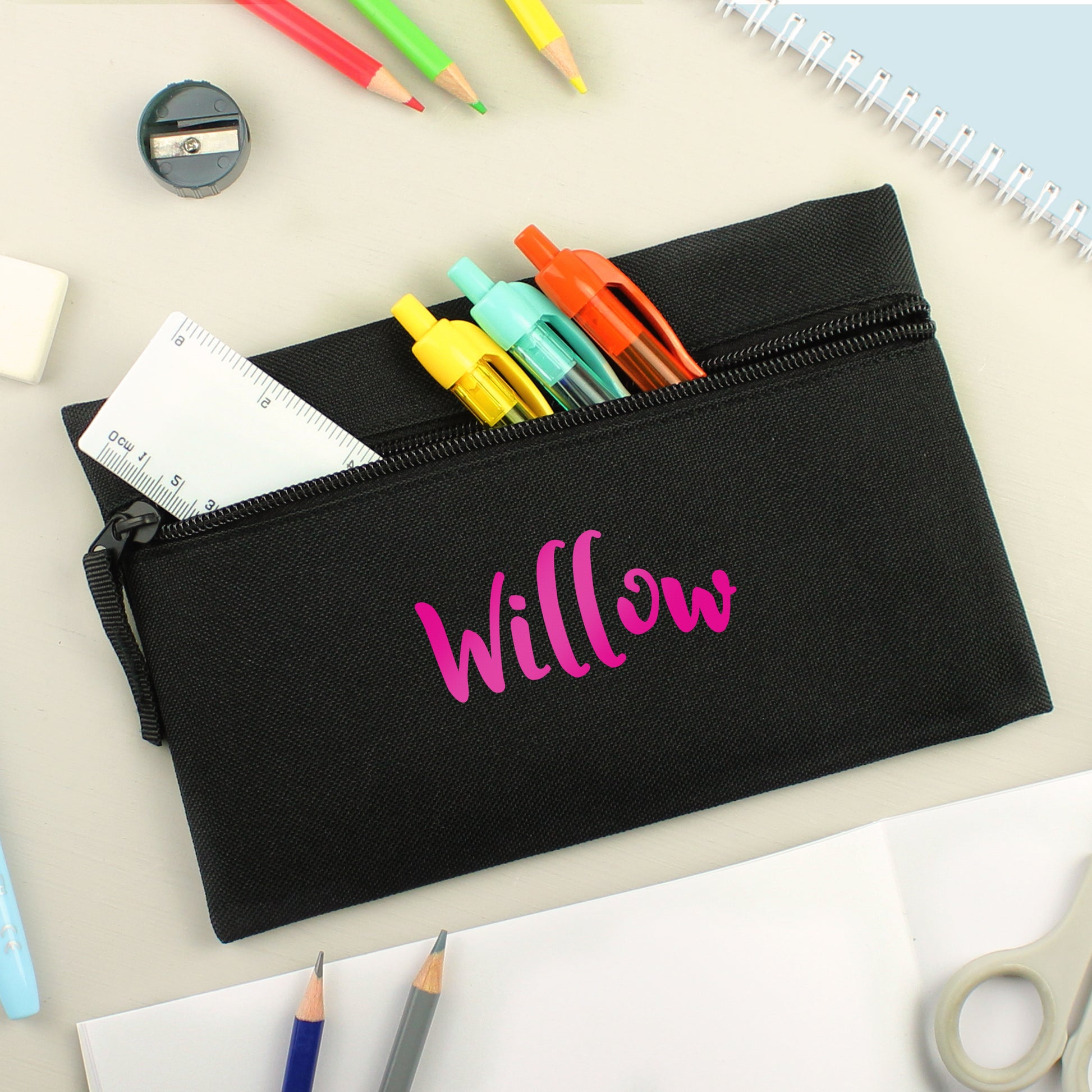 Personalised Pink Name Pencil Case - MK&JD Gifts