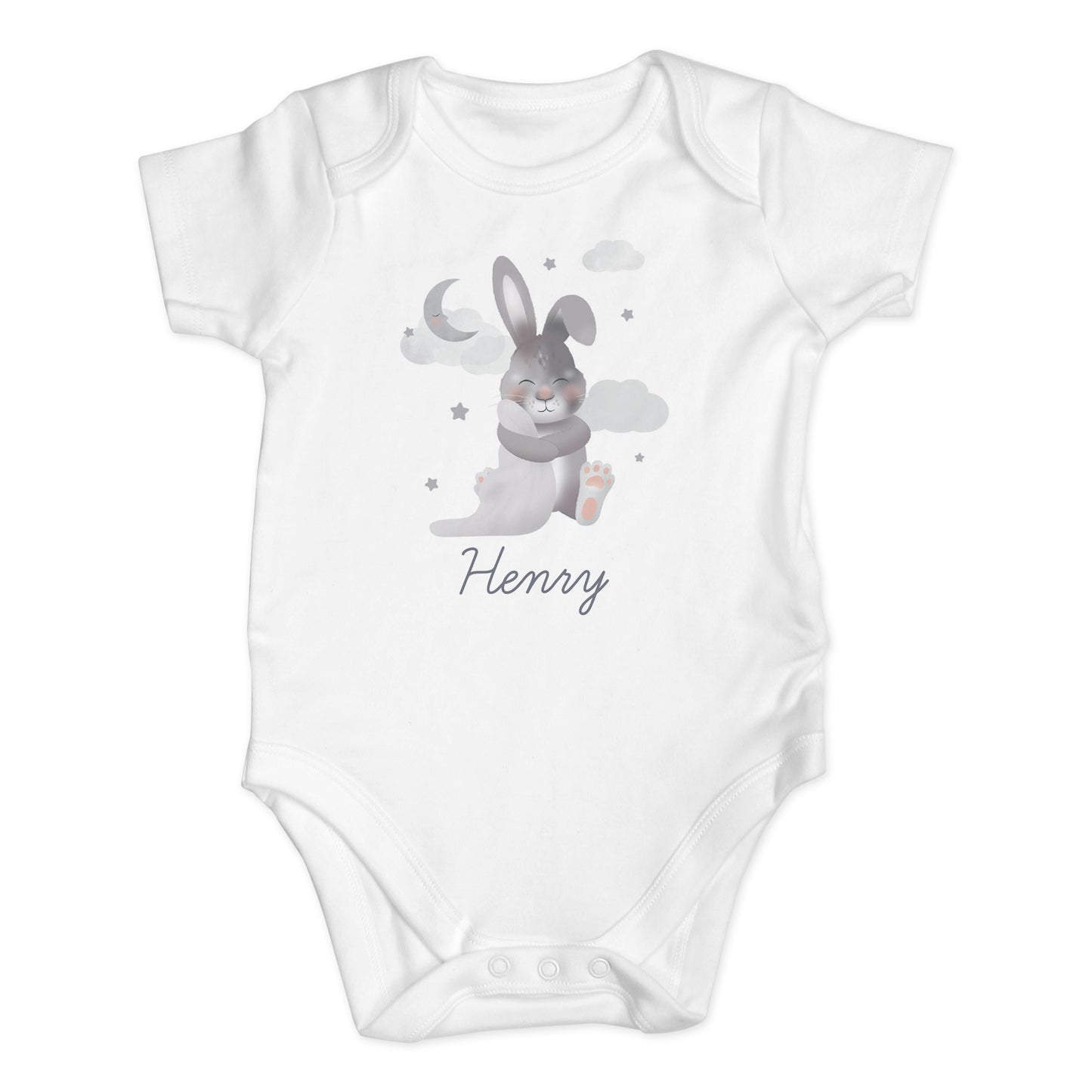Personalised Baby Bunny 0-3 Months Baby Vest - MK&JD Gifts