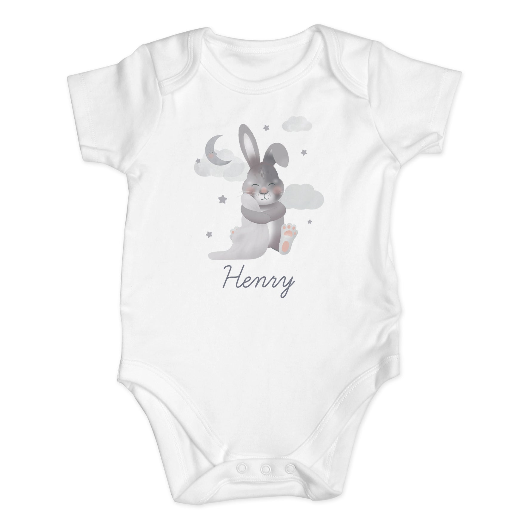Personalised Baby Bunny 0-3 Months Baby Vest - MK&JD Gifts