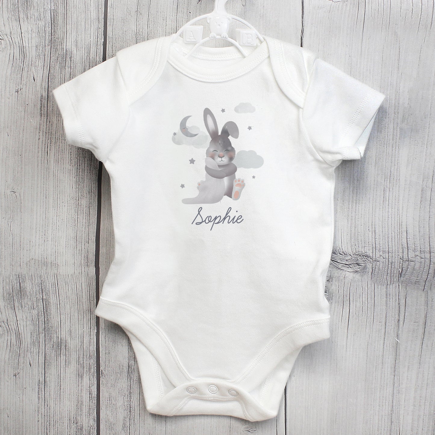 Personalised Baby Bunny 0-3 Months Baby Vest - MK&JD Gifts