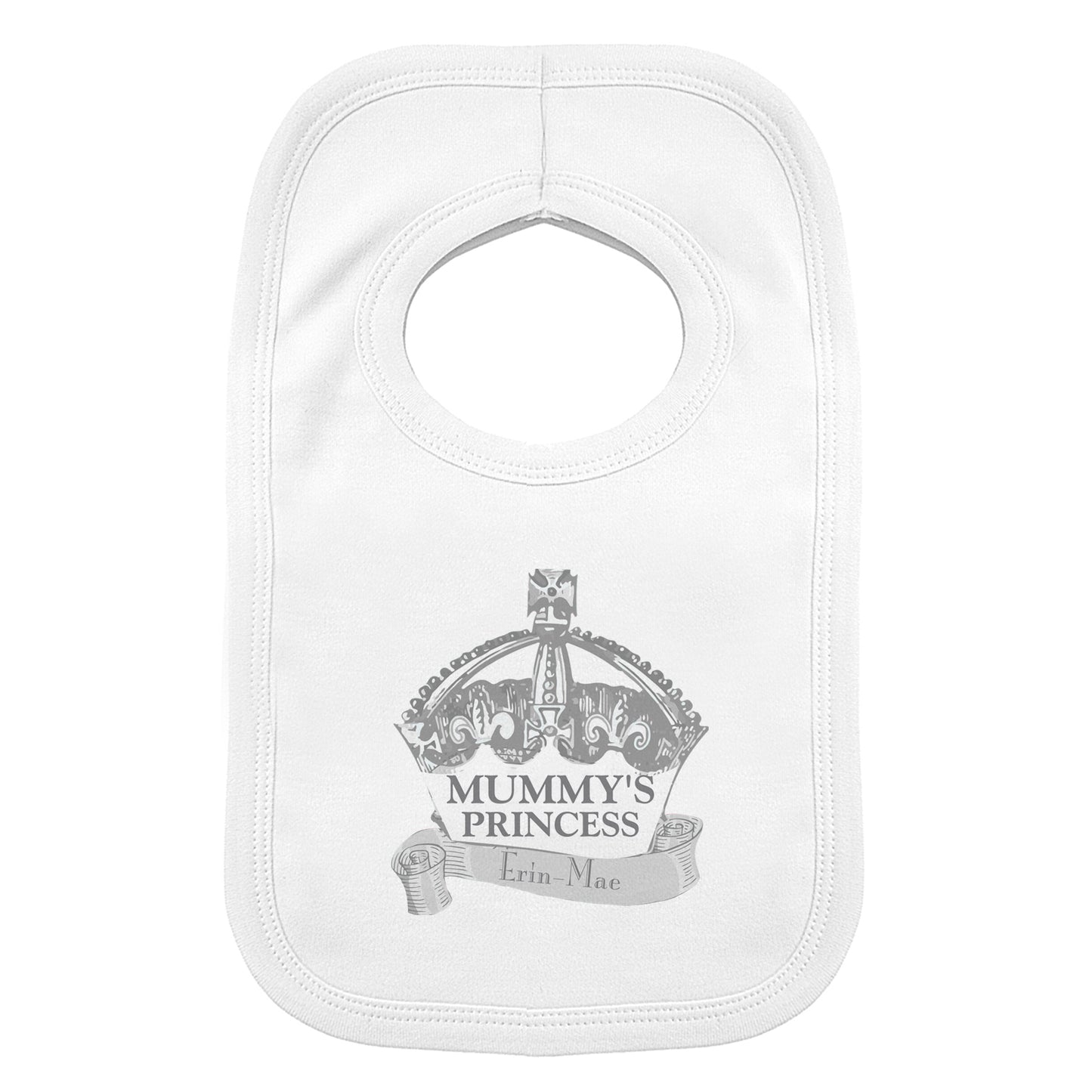 Personalised Royal Crown Bib - MK&JD Gifts