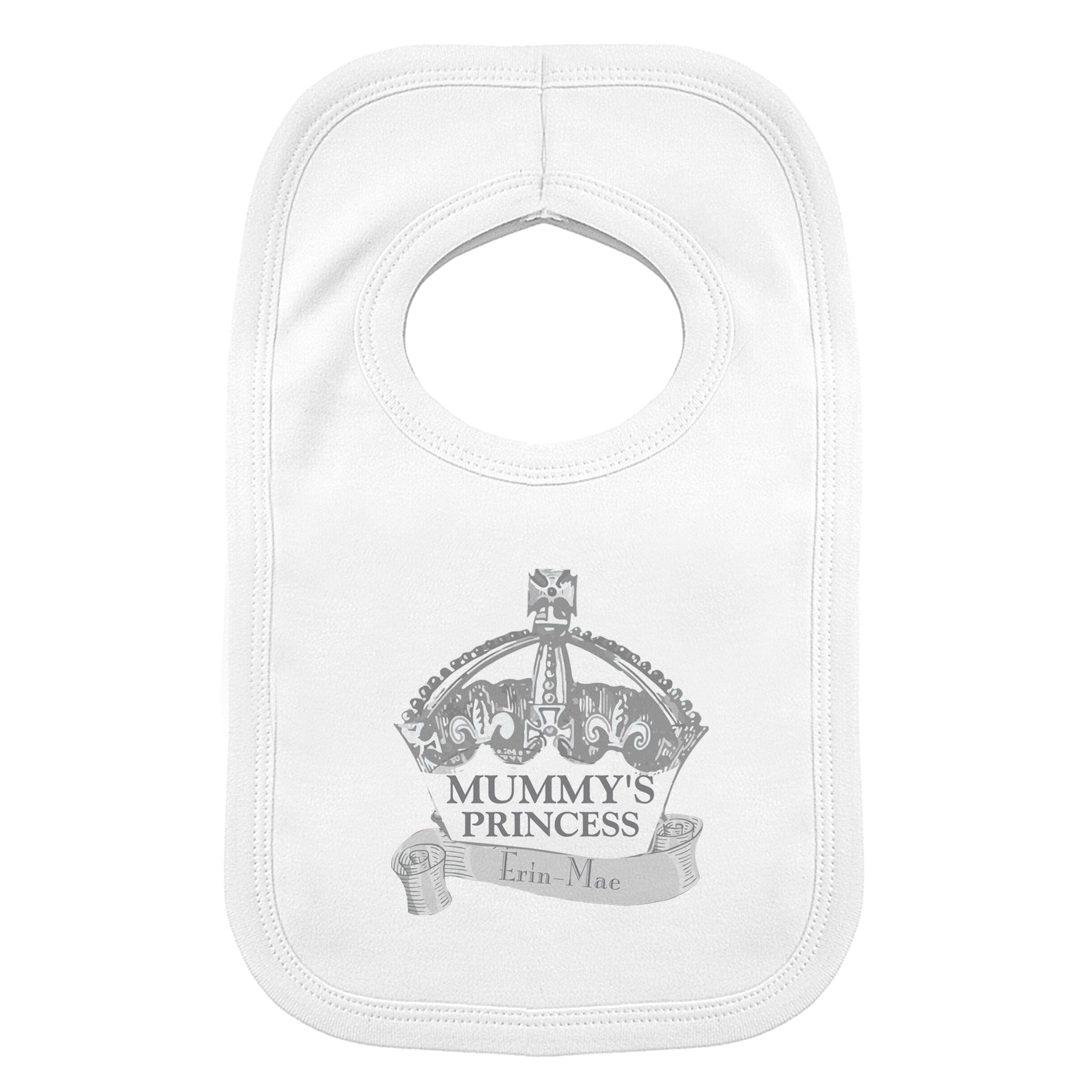 Personalised Royal Crown Bib - MK&JD Gifts