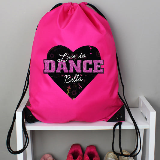 Personalised 'Live to Dance' Pink Kit Bag - MK&JD Gifts