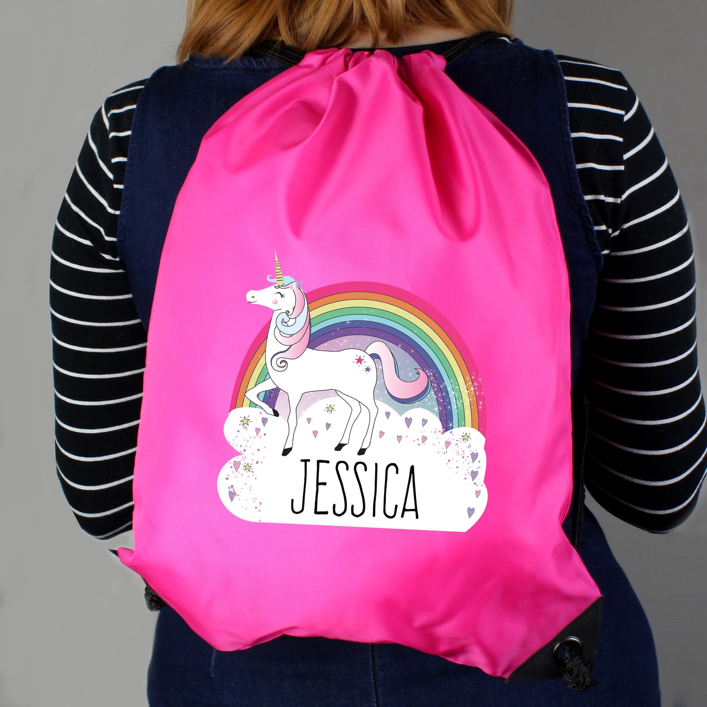 Personalised Unicorn Pink Kit Bag - MK&JD Gifts